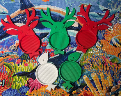 Weihnachts-Diamant-Kunst-Tabletts für weihnachtlichen Diamant-Punkte-Spaß