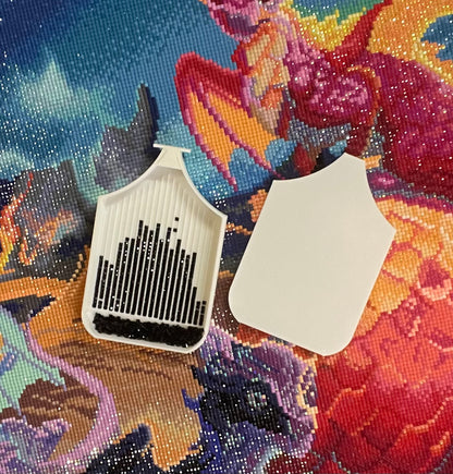 Dragonling Diamond Art Tray In One Colourway– Who Needs Washi Tape? Not You!