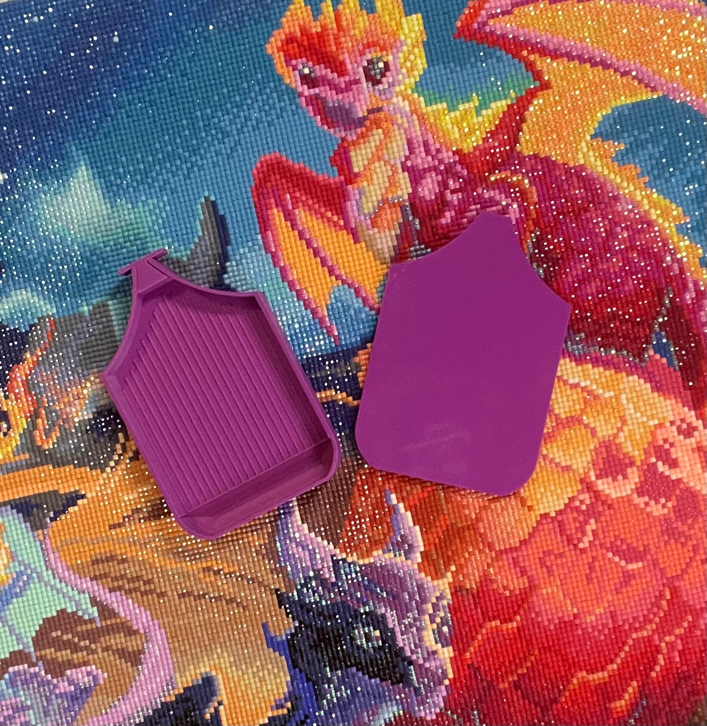 Dragonling Diamond Art Tray In One Colourway– Who Needs Washi Tape? Not You!