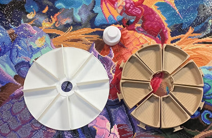 Octodrilly Diamond Art Rotating Tray Tower for Confetti Eight Trays a Level Add levels as Needed