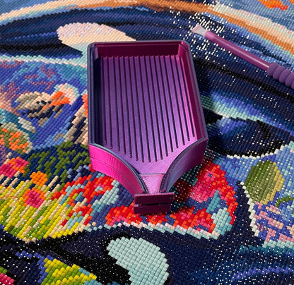 Large Stackable Basic Diamond Art Tray with stopper for Diamond Art, Diamond Dotz drill tray