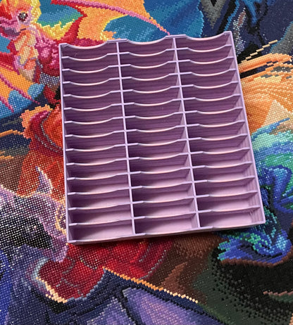 Diamond Art Baggy Storage Tray with 42 Slots, Solid Durable Walls in Cool Colours – Perfect Organizer for Diamond Painting Lovers