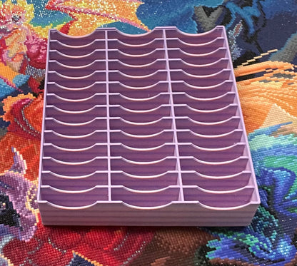 Diamond Art Baggy Storage Tray with 42 Slots, Solid Durable Walls in Cool Colours – Perfect Organizer for Diamond Painting Lovers