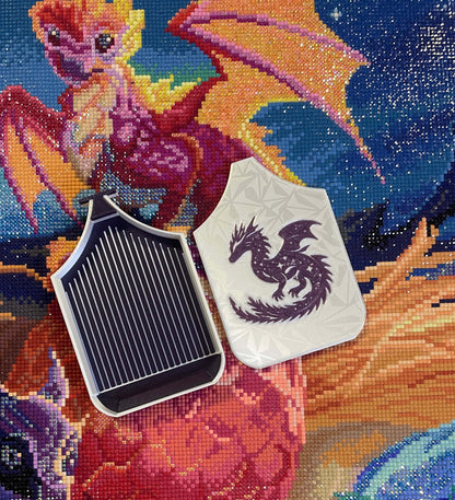 Space Dragonlings Diamond Art Tray, Galactic Sparkle Holder, For Diamond Painting Fans, Perfect Craft Gift