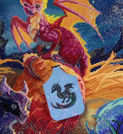 Space Dragonlings Diamond Art Tray, Galactic Sparkle Holder, For Diamond Painting Fans, Perfect Craft Gift
