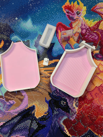 Plateau Diamond Art de luxe aux couleurs de soie pour points de diamant, peinture 5d, forets de peinture au diamant