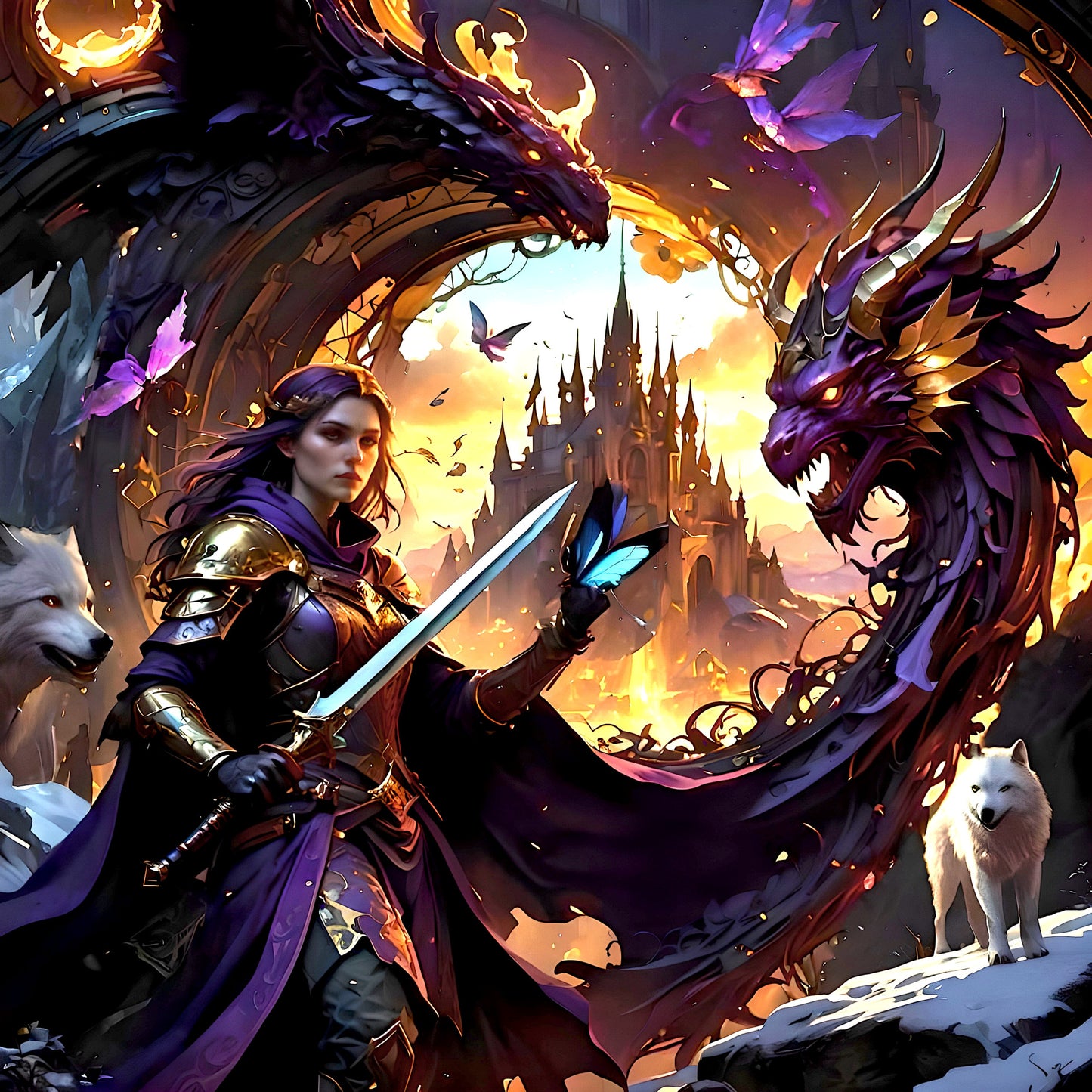 The Twelve Realms Fantasy Sparkills Hand Rendered Square Drill Diamond Art Painting 70x70cm 27.5x27.5 inch