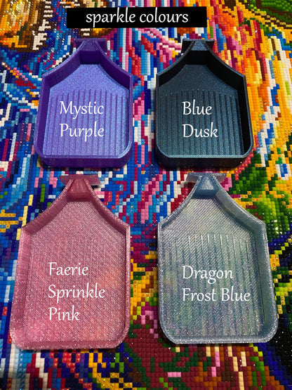 Sparkill glittery sparkly diamond painting trays with stoppers for 5d painting, diamond Art and dotz drills