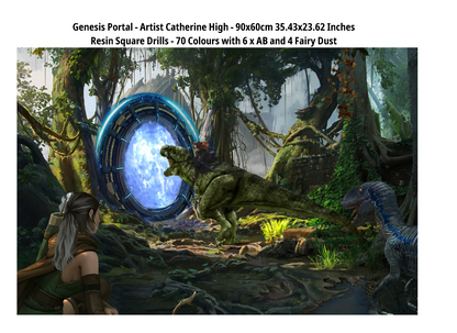 Genesis Portal Fantasy Sparkills Hand Rendered Square Drill Diamond Art Painting 90x60cm 35x23 inch