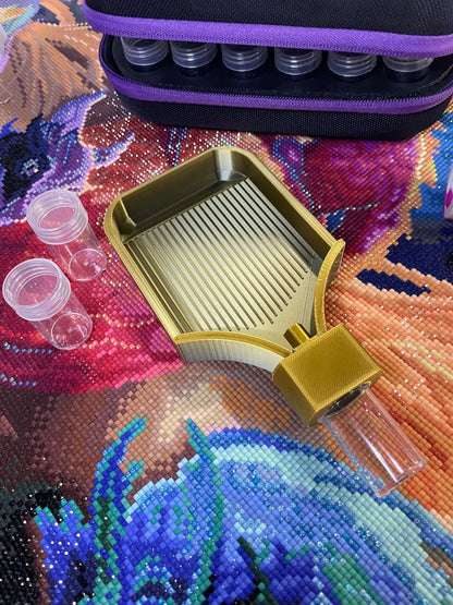 Screw & Shake, One Colour Diamond Art Tray With Screw in Drill Container Capability - Who Needs Funnels? Not You!