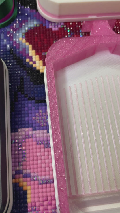 The Deluxe 2 Phoenix Medium Diamond Painting Tray with no more washi area in Two Tone Colour Options