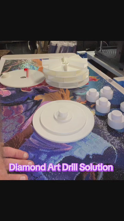 Octodrilly Diamond Art Rotating Tray Tower for Confetti Eight Trays a Level Add levels as Needed